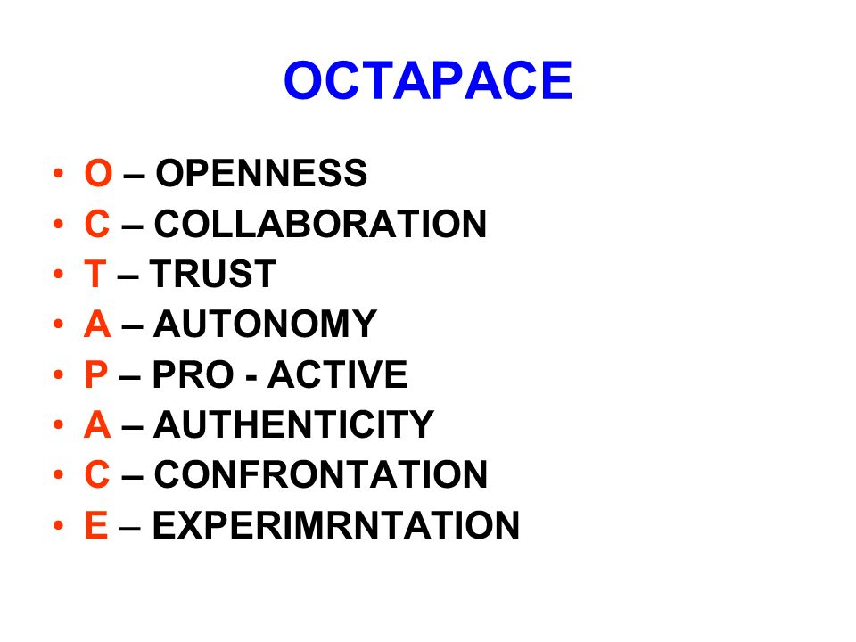 Organisation and OCTAPACE Culture
